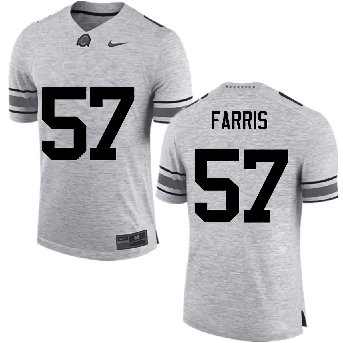 Chase Farris Ohio State Buckeyes Men's NCAA #57 Nike Gray College Stitched Football Jersey XNL6856SU